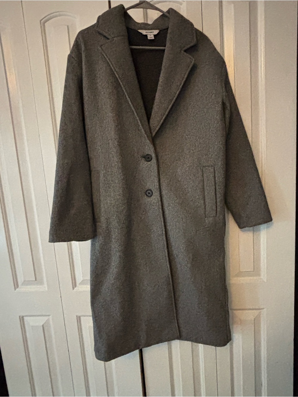 Old Navy Gray Wool-Blend Pea Coat